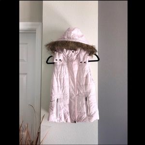 American Rag Pink Puffer Hooded Vest